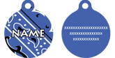 Bandana Blue HD Dog ID Tag